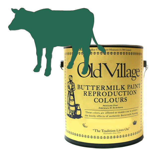 【バターミルクペイント】(bu3051) ファンシー チェア グリーン 3785ml 絵具 オールドビレッジ 水性塗料 自然塗料 乾くと耐性 ペンキ インク 天...