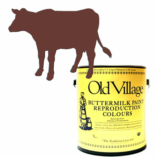 【バターミルクペイント】(bu14301) オハイオ カップボード レッド ブラウン 3785ml 絵具 オールドビレッジ 水性塗料 自然塗料 乾くと耐性 イン...