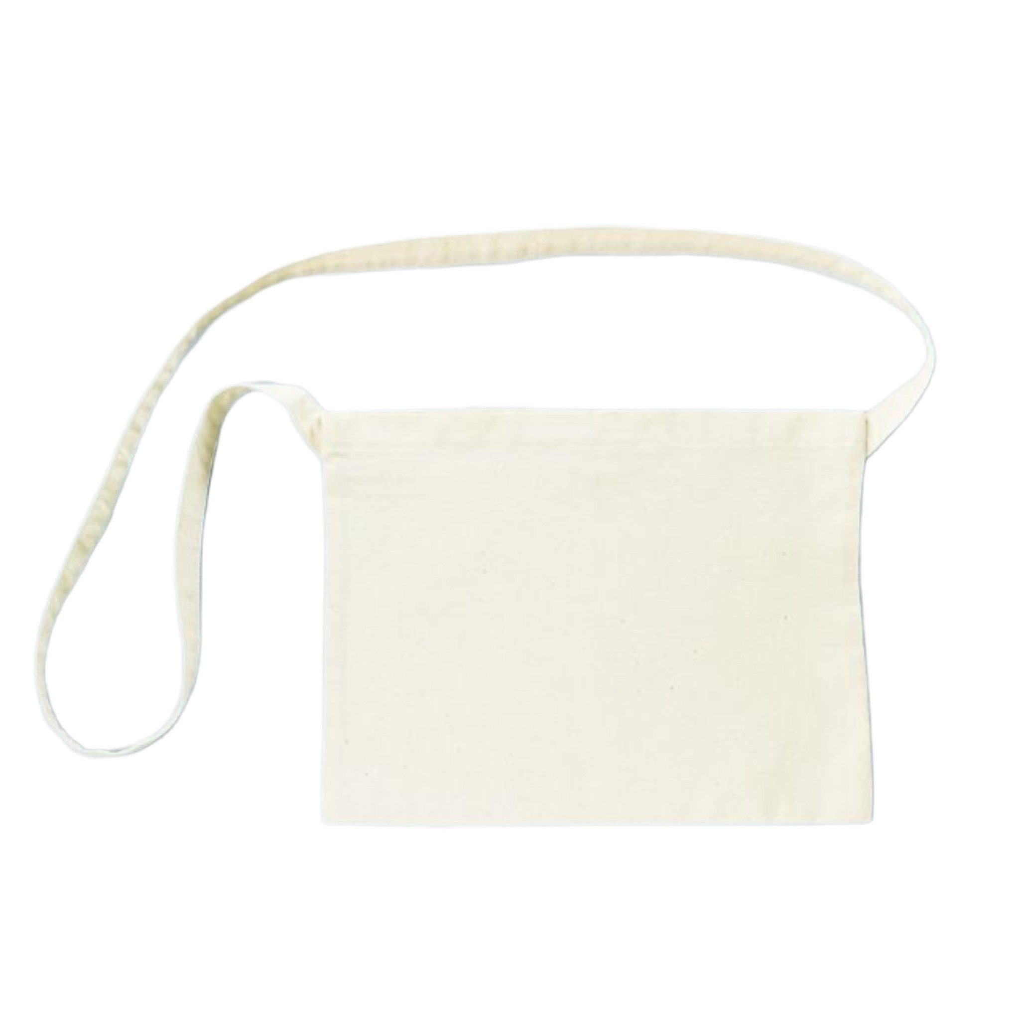 ar59605 サコッシュ 薄手布バッグ 簡易バッグ エコバッグ デコ土台 素材 材料 生成り オフホワイト 無地 お買い物バッグ バック