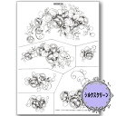 (bk1611) シルクスクリーン R's Rose 弓部玲子 トールペイント A4サイズ 模様 カルトナージュ 手芸 ステンシル アンティーク パターン アク...