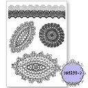 (bk1770) シルクスクリーン Doily Lace 弓部玲子 トールペイント A4サイズ 模様 カルトナージュ 手芸 ステンシル アンティーク パターン ...