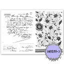 (bk1944) シルクスクリーン HandwritingLetter&草木レース 弓部玲子 トールペイント A4サイズ 模様 カルトナージュ 手芸 ステンシル...