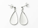 【高品質日本製 10セット予約販売】No.62 ピアス(ドロップ) ペア(2個セット) シルバー ミール皿 土台 11×20mm
