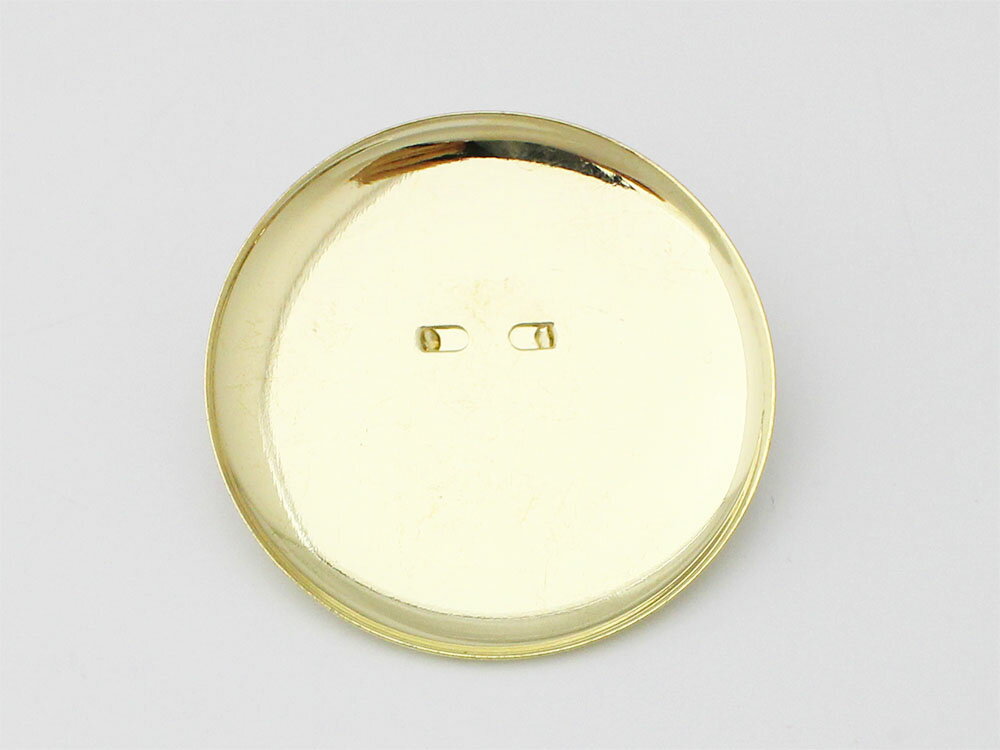 【高品質 10セット予約販売】No.105　大サイズ　ブローチピン　サークル　ゴールド　ミール皿　土台　約35mm