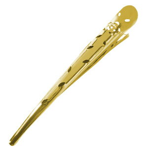 (YDH-6229g)【高品質日本製 10セット予約販売】 ローズ透かし模様入り コンコルド ヘアクリップ ゴールド ヘアアクセ 髪留め デコ土台 台座