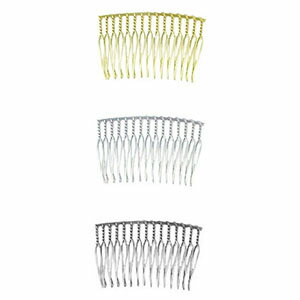 (YDH-comb15)【高品質日本製 10セット予約販売】副資材 ワイヤー ヘアコーム 15本足 3色展開 手芸 デコ土台 台座 ビーズやレジンに