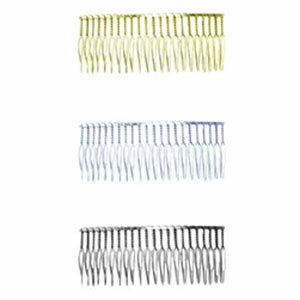 (YDH-comb22)【高品質日本製 10セット予約販売】副資材 ワイヤー ヘアコーム 22本足 3色展開 手芸 デコ土台 台座 ビーズやレジンに