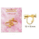 (ka374)副資材 イヤリング アクセサリー 金具 約13×15mm 2個入り メタルパーツ