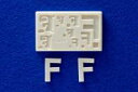 (kaalf) ★粘土専用★ モールド 【メッセージシリーズ】アルファベット ミニ『F』 文字 粘土 クレイアート 粘土用