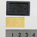 (ka729t) ★粘土専用★ モールド 【メッセージシリーズ】ラブ ミニハーフB プレート 文字 粘土 クレイアート 粘土用