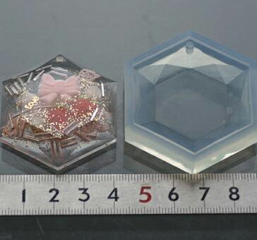 (S200)シリコンモールド　特大　ビジュー型　ヘキサゴン　六角形