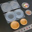 (S930)シリコンモールド　キッチン雑貨　バスケット　ラウンド　丸型　編み　カゴ　M・2サイズ　食器　レジンや樹脂粘土でのミニチュア作りに