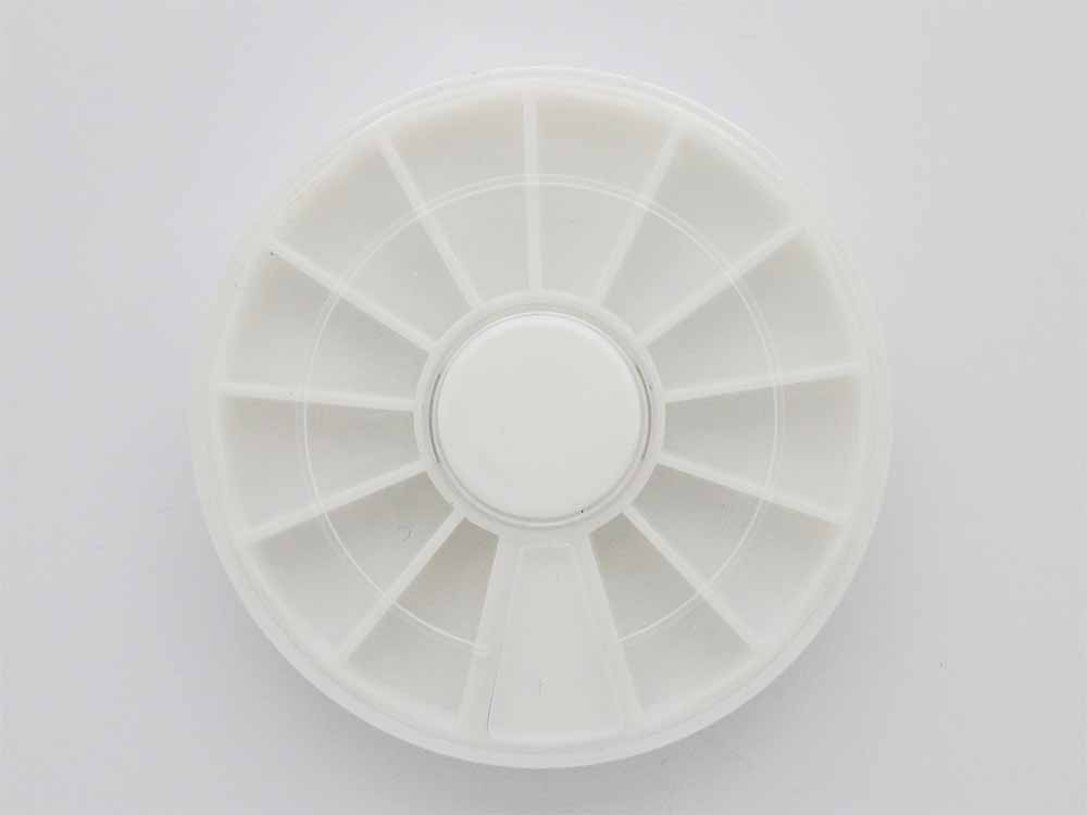 (799)【大特価品】ホイールケース　パーツ収納ケース　ラウンド　12仕切りタイプ　1個