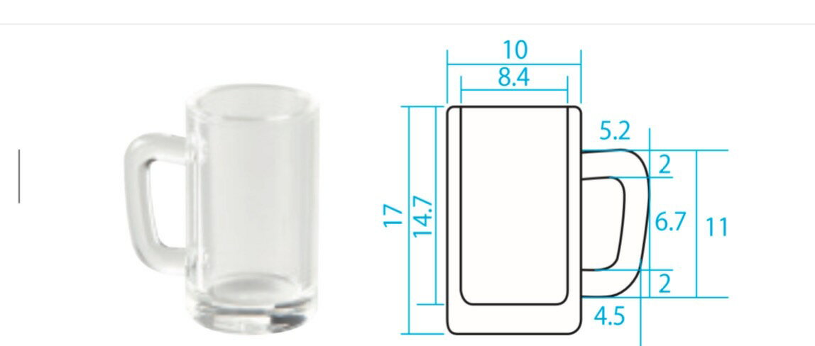 （kam7）ミニチュアアクリル 食器 ジョッキ ビールジョッキ 2コ 日本製の高い透明度のアクリルなのでUV..