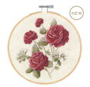 (dmc1935)【お取り寄せ商品】刺繍キット ROSES 刺繍枠付き バラ DMC セット 手芸 初心者 練習 基本ステッチ エンブロイダリー クロスステッチ...