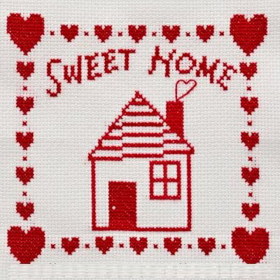 (sk225) 予約販売 刺繍キット【 SWEET HOME 】 クロス ステッチ オリジナルキット 初心者でも簡単！！