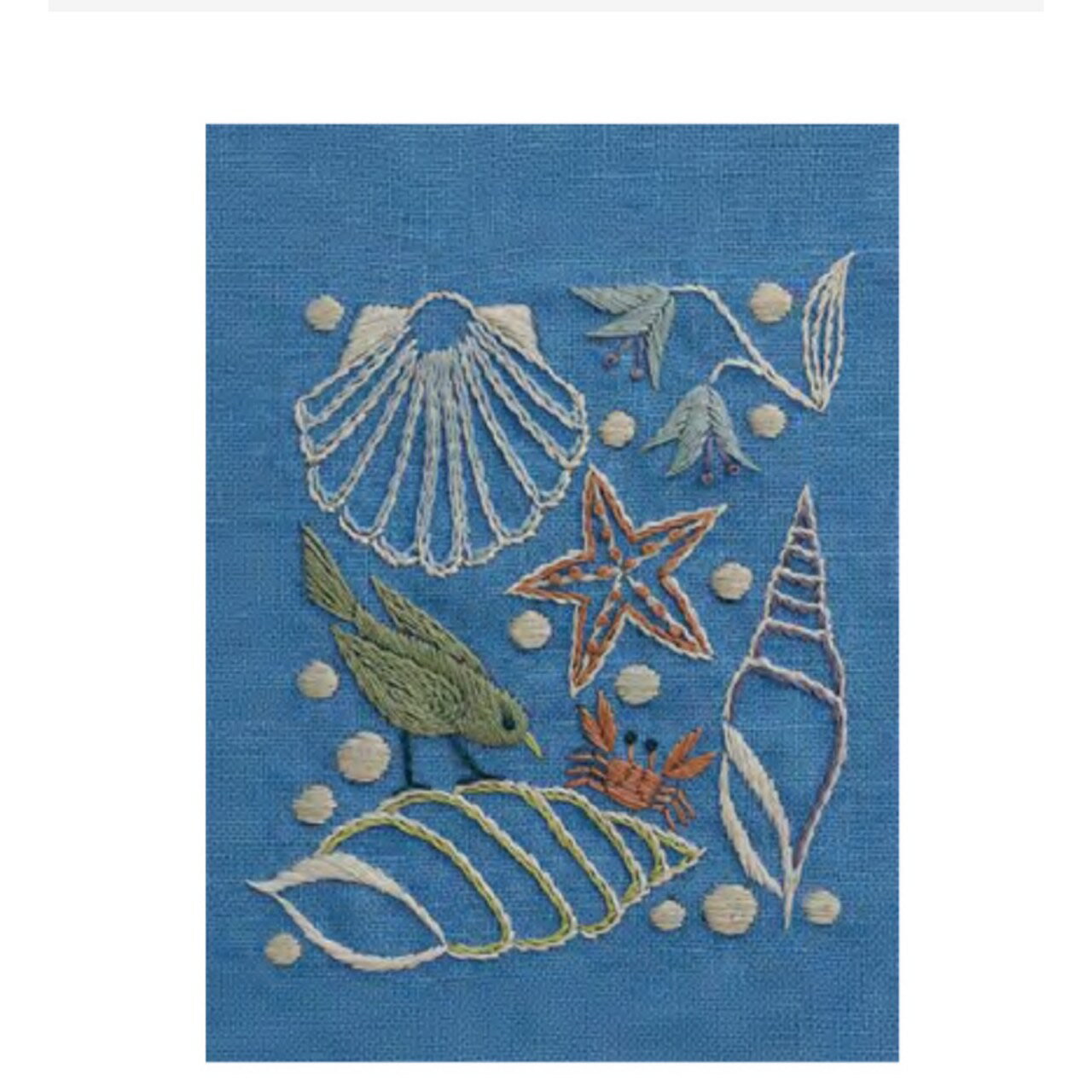 (dmc46)【お取り寄せ商品】マカベアリス 刺繍カレンダー 夏の思い出 8月 DMC セット 手芸 初心者 練習 基本ステッチ エンブロイダリー クロスステッ...