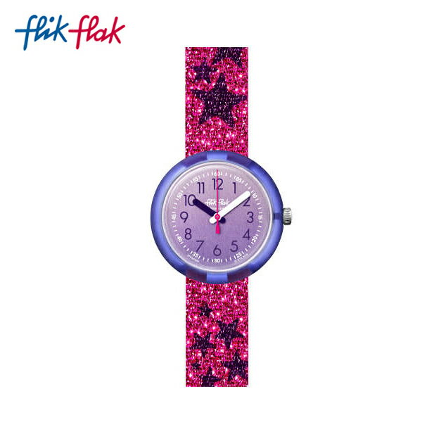 【公式ストア】Flik Flak フリックフラック GLITTER STARS FPNP054Swatch(スウォッチ) Power Time(パワー・タイム) 【送料無料】(素材)ベルト：繊維 ケース：プラスティック