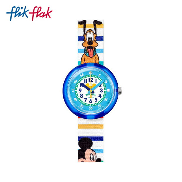 【公式ストア】Flik Flak フリックフラック MICKEY RAINBOW ミッキー レインボー FLNP029Swatch(スウォッチ) friends and heroes(フレンズアンドヒーローズ) 【送料無料】(素材)ベルト：繊維キッズ ボーイズ 腕時計 人気 定番 プレゼント