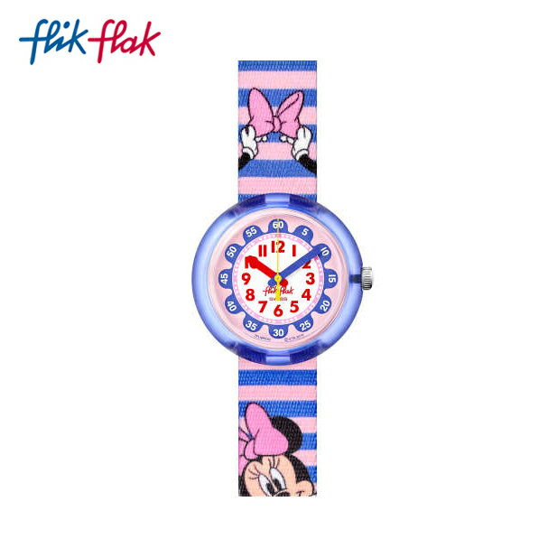 Flik Flak フリックフラック MINNIE STRIPES ミニー ストリップス FLNP030Swatch(スウォッチ) friends and heroes(フレンズアンドヒーローズ) ベルト：繊維