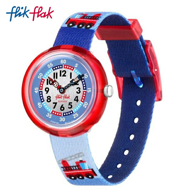 【公式ストア】Flik Flak フリックフラック FIRETRUCK ファイアートラック FBNP160Swatch(スウォッチ) Story Time(ストーリー・タイム) 【送料無料】(素材)ベルト：繊維