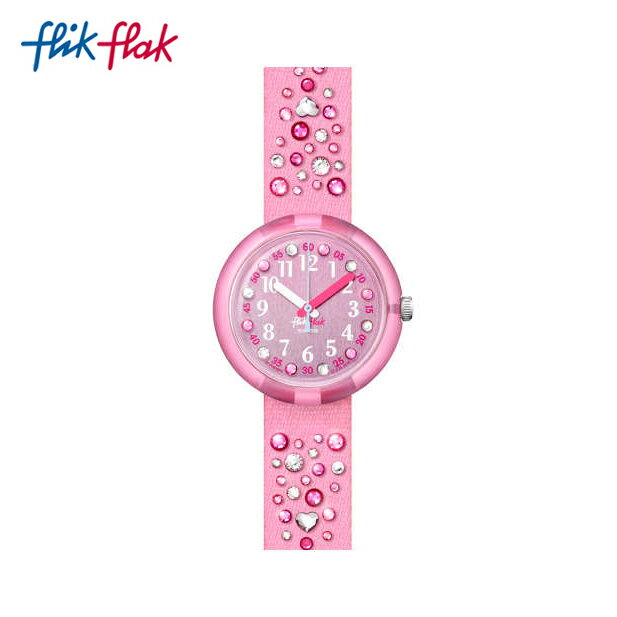 【公式ストア】Flik Flak フリックフラック MILLEFEUX ミルフー FPNP074Swatch(スウォッチ) Power Time 5+(パワー・タイム5+) 【送料無料】(素材)ベルト：繊維 ケース：プラスティックキッズ ガールズ 腕時計 人気 定番 プレゼント