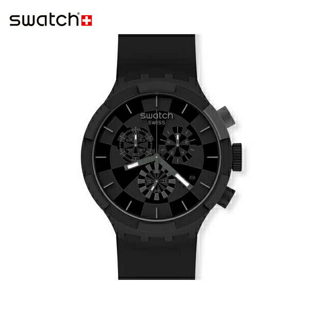 【公式ストア】Swatch スウォッチ CHECKPOINT BLACK チェックポイント・ブラック SB02B400Originals(オリジナルズ) Big Bold Chrono(ビッグ・ボールド・クロノ)ベルト：シリコン