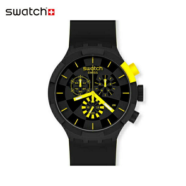 楽天スウォッチ公式オンラインストア【公式ストア】Swatch スウォッチ CHECKPOINT YELLOW チェックポイント・イエロー SB02B403Originals（オリジナルズ） Big Bold Chrono（ビッグ・ボールド・クロノ）ベルト：シリコン