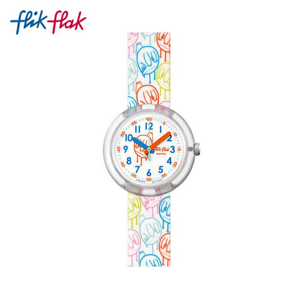 【公式ストア】Flik Flak フリックフラック CHICKY チッキー FPNP079Swatch(スウォッチ) Power Time 5+(パワー・タイム・5+) 【送料無料】(素材)ベルト：再生pet ケース：バイオベースプラスチックキッズ ボーイズ ガールズ 腕時計 人気 定番 プレゼント