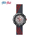 【公式ストア】Flik Flak フリックフラック GRRRRR ! ガルルルルル! FPSP051Swatch(スウォッチ) Power Time 7+(パワー・タイム・7+) 【送料無料】(素材)ベルト：再生pet ケース：プラスティックキッズ ボーイズ 腕時計 人気 定番 プレゼント その1