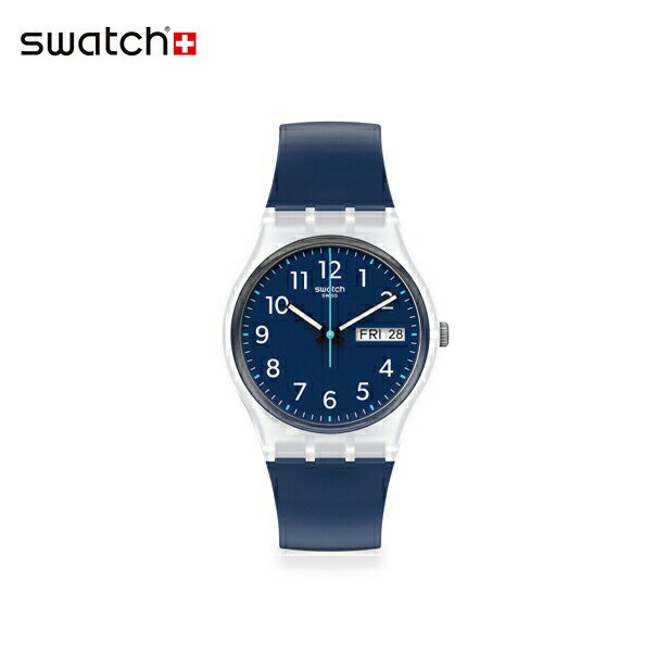 スウォッチ 腕時計（メンズ） 【公式ストア】Swatch スウォッチ RINSE REPEAT NAVY リンス・リピート・ネイビー GE725Originals(オリジナルズ) Gent(ジェント) 【送料無料】(素材)ベルト：バイオ由来素材 ケース：プラスティックメンズ レディース 腕時計 人気 定番 プレゼント