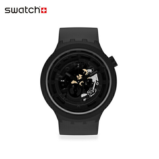 楽天スウォッチ公式オンラインストア【公式ストア】Swatch スウォッチ C-BLACK シーブラック SB03B100Originals（オリジナルズ） Big Bold（ビッグ・ボールド） 【送料無料】（素材）ベルト：バイオ由来素材 ケース：バイオ由来素材メンズ レディース 腕時計 人気 定番 プレゼント くすみ パステル