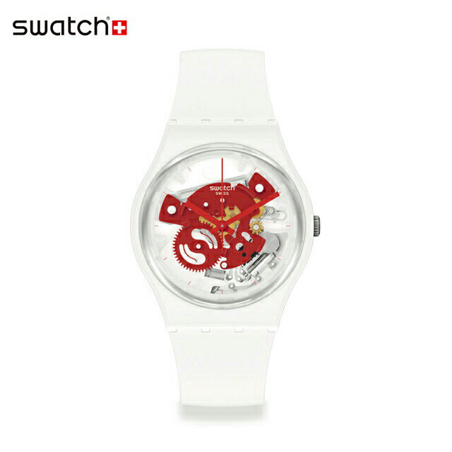 スウォッチ 腕時計（メンズ） 【公式ストア】Swatch スウォッチ TIME TO RED SMALL タイム・トゥー・レッド・スモール SO31W104Originals(オリジナルズ) Gent(ジェント) 【送料無料】(素材)ベルト：バイオ由来素材 ケース：bioceramicメンズ レディース 腕時計 人気 定番 プレゼント