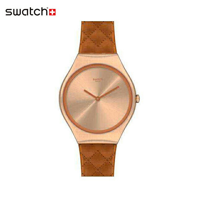 オリジナルズ 【公式ストア】Swatch スウォッチ BROWN QUILTED ブラウン・キルテッド SYXG115Originals(オリジナルズ) SKIN Irony(スキン・アイロニー) 【送料無料】(素材)ベルト：皮革 ケース：ステンレススチールレディース 腕時計 人気 定番 プレゼント