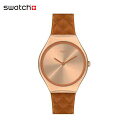 オリジナルズ 【公式ストア】Swatch スウォッチ BROWN QUILTED ブラウン・キルテッド SYXG115Originals(オリジナルズ) SKIN Irony(スキン・アイロニー) 【送料無料】(素材)ベルト：皮革 ケース：ステンレススチールレディース 腕時計 人気 定番 プレゼント