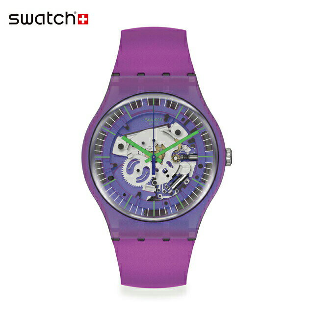 Swatch スウォッチ SHIMMER PURPLE シーマー・パープル SUOM115Originals(オリジナルズ) New Gent(ニュー・ジェント) (素材)ベルト：シリコン ケース：プラスティックメンズ レディース 腕時計 人気 定番 プレゼント