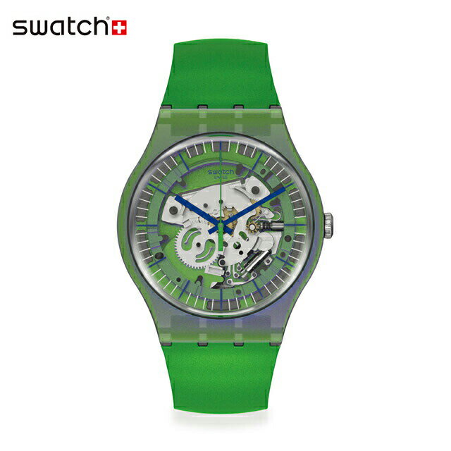 【公式ストア】Swatch スウォッチ SHIMMER GREEN シーマー グリーン SUOM117Originals(オリジナルズ) New Gent(ニュー ジェント) 【送料無料】(素材)ベルト：シリコン ケース：プラスティックメンズ レディース 腕時計 人気 定番 プレゼント