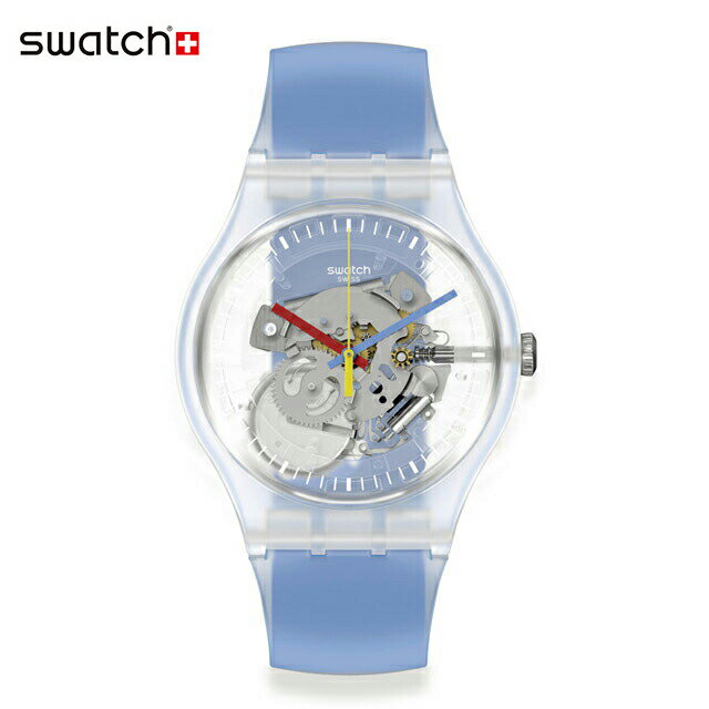 Swatch スウォッチ CLEARLY BLUE STRIPED クリアリー・ブルー・ストリップド SUOK156Originals(オリジナルズ) New Gent(ニュー・ジェント) (素材)ベルト：シリコンメンズ レディース 腕時計 人気 定番 プレゼント