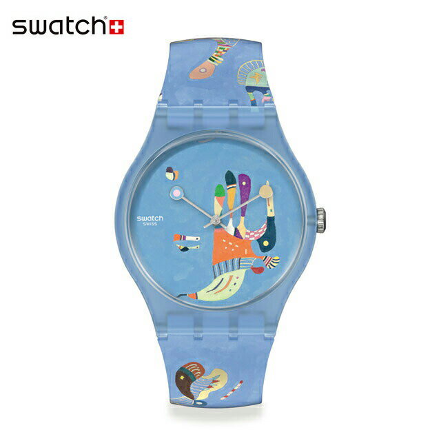 スウォッチ 腕時計（メンズ） 【公式ストア】Swatch スウォッチ BLUE SKY, BY VASSILY KANDINSKY ブルースカイ・バイ・ワシリーカンディスキー SUOZ342Originals(オリジナルズ) New Gent(ニュー・ジェント) 【送料無料】メンズ レディース 腕時計 人気 定番 プレゼント