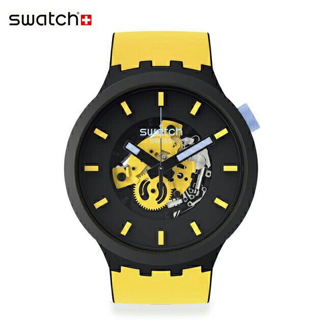 スウォッチ 腕時計（メンズ） 【公式ストア】Swatch スウォッチ MUSTARD SKIES マスタード・スカイズ SB03B109Originals(オリジナルズ) BIG BOLD(ビッグ・ボールド) 【送料無料】(素材)ベルト：シリコン ケース：Bioceramicメンズ レディース 腕時計 人気 定番 プレゼント