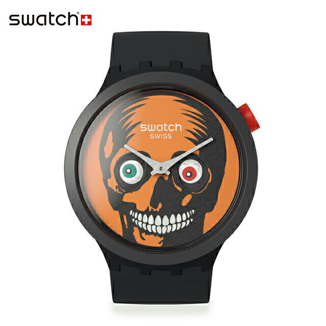 Swatch スウォッチ IT'S SPOOKY TIME イッツ・スプーキー・タイム SB03B700Originals(オリジナルズ) BIG BOLD(ビッグ・ボールド) (素材)ベルト：シリコン ケース：Bioceramicメンズ レディース 腕時計 人気 定番 プレゼント