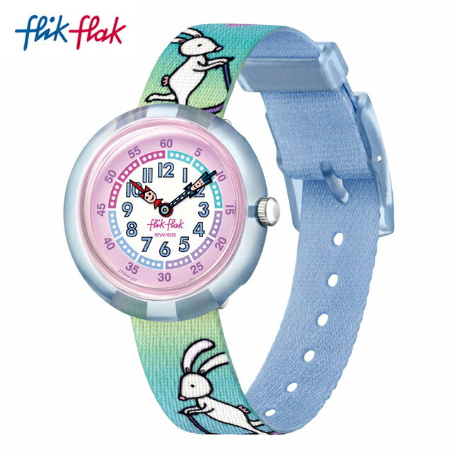 【公式ストア】Flik Flak フリックフラック BE HOPPY ! ビー・ホッピー FBNP207Swatch(スウォッチ) Story Time(ストーリー・タイム) 【送料無料】(素材)ベルト：再生PET ケース：バイオ由来プラスチックキッズ ガールズ 腕時計 人気 定番 プレゼント
