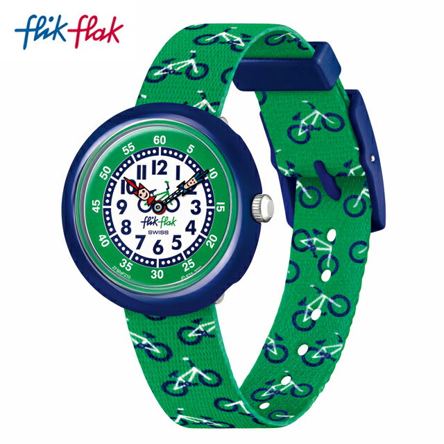 【公式ストア】Flik Flak フリックフラック BIKYWAY バイキーウェイ FBNP210Swatch(スウォッチ) Story Time(ストーリー タイム) 【送料無料】(素材)ベルト：再生PET ケース：バイオ由来プラスチックキッズ ボーイズ 腕時計 人気 定番 プレゼント