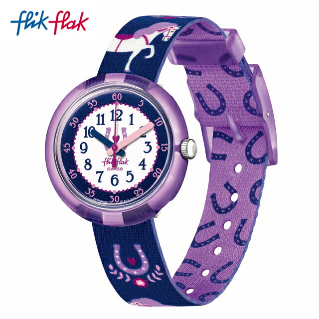【お買い物マラソン期間はP10倍!】【公式】Flik Flak フリックフラック HOLLY HOPPER ホリー・ホッパー FPNP132 Swatch(スウォッチ) キッズ 腕時計 女の子 かわいい パープル アナログ クオーツ 3気圧防水