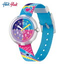 【公式ストア】Flik Flak フリックフラック COLOR PARTY カラー パーティー FPNP115Swatch(スウォッチ) Story Time(ストーリー タイム) 【送料無料】(素材)ベルト：再生PET ケース：バイオ由来プラスチックキッズ ガールズ 腕時計 人気 定番 プレゼント