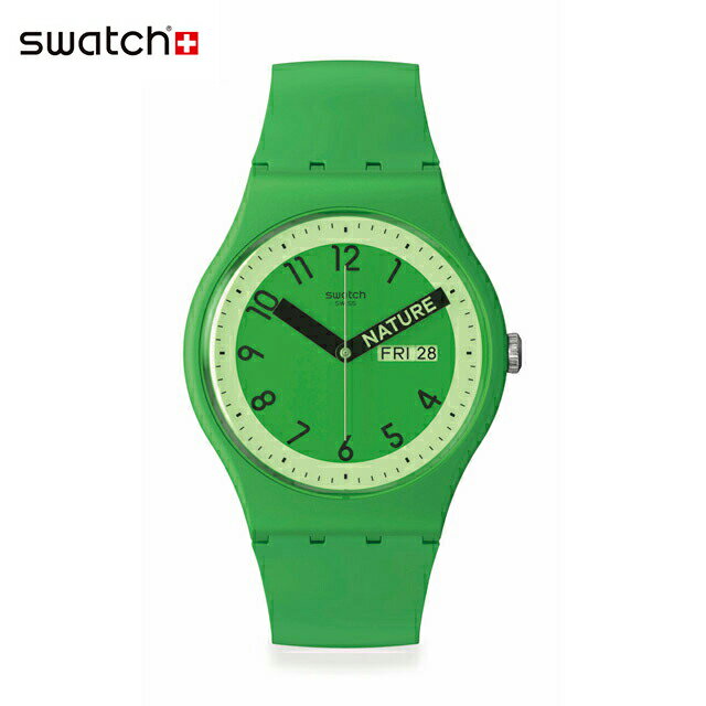 楽天スウォッチ公式オンラインストア【公式ストア】Swatch スウォッチ PROUDLY GREEN プラウドリー・グリーン SO29G704Originals（オリジナルズ） NEW GENT（ニュー・ジェント） 【送料無料】（素材）ベルト：シリコン ケース：バイオ由来素材メンズ レディース 腕時計 人気 定番 プレゼント