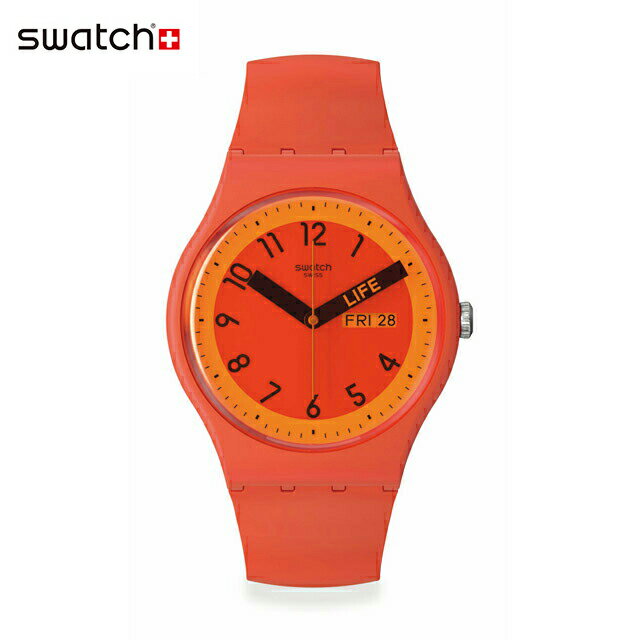 スウォッチ 腕時計（メンズ） 【公式ストア】Swatch スウォッチ PROUDLY RED プラウドリー・レッド SO29R705Originals(オリジナルズ) NEW GENT(ニュー・ジェント) 【送料無料】(素材)ベルト：シリコン ケース：バイオ由来素材メンズ レディース 腕時計 人気 定番 プレゼント