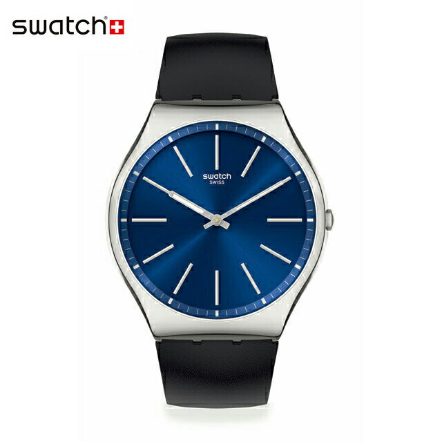 【お買い物マラソン期間はP10倍!】【公式】Swatch スウォッチ FORMAL BLUE 42 フォーマル・ブルー・42 SS07S125 メンズ レディース 腕時計 クオーツ アナログ 3気圧防水 ブルー 大きめ スイスブランド おしゃれ ギフト プレゼント