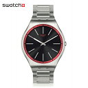 Swatch スウォッチ RED GRAPHITE レッド・グラファイト SS07S129GOriginals(オリジナルズ) SKIN IRONY 42(スキン・アイロニー・44) (素材)ベルト：ステンレス(調節可能)メンズ レディース 腕時計 人気 定番 プレゼント