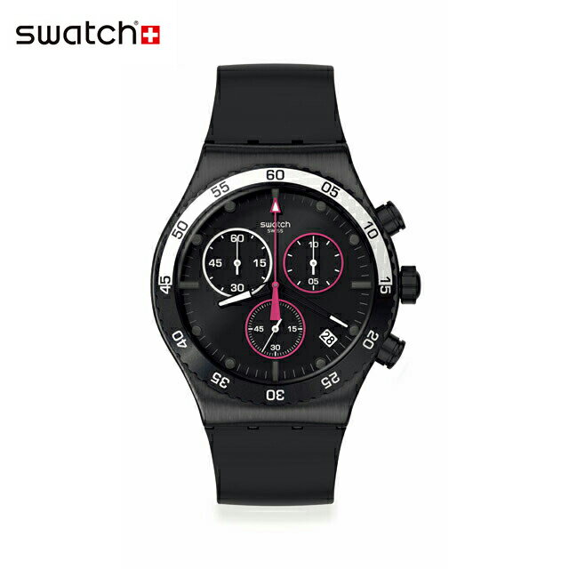 スウォッチ 腕時計（メンズ） 【公式ストア】Swatch スウォッチ MAGENTA AT NIGHT マジェンタ・アット・ナイト YVB413Originals(オリジナルズ) NEW IRONY CHRONO(ニュー・アイロニー・クロノ) 【送料無料】(素材)ベルト：ゴムメンズ 腕時計 人気 定番 プレゼント